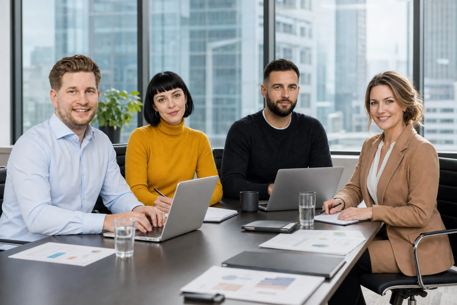 Projektbesprechung am Konferenztisch bei STR Beratung